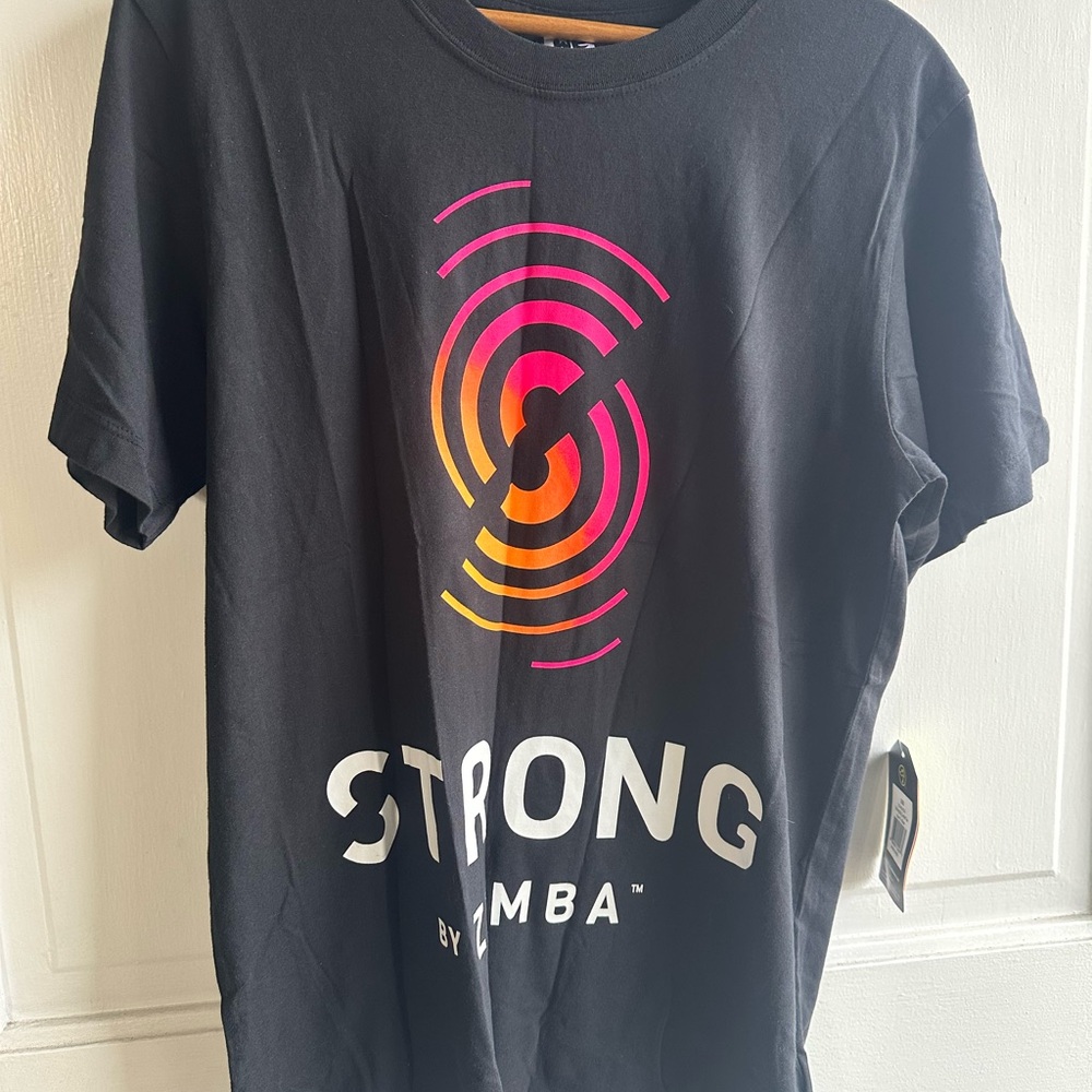Zumba Fitness Black Tee with Vibrant Logo